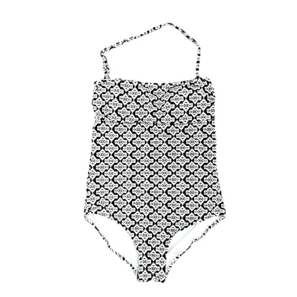 Joe Fresh Swimsuit - S black white print , nylon spandex